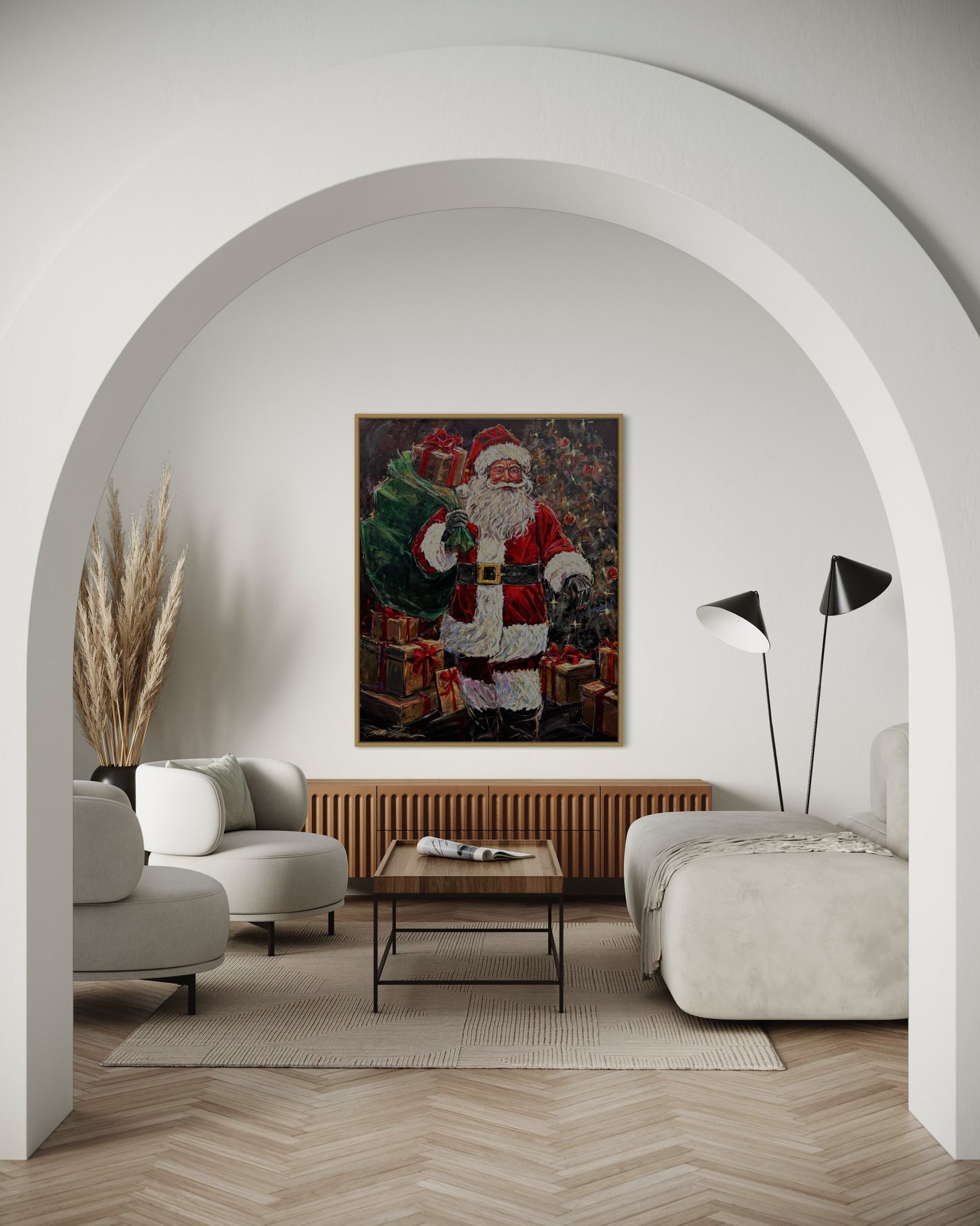 Santa with Swag in his Bag 48x60