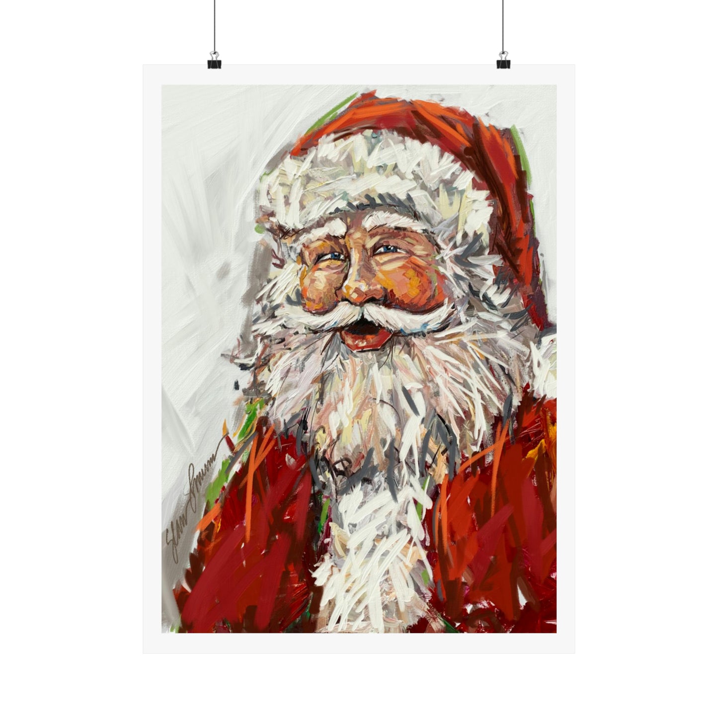 Santa Color Fine Art Print On Paper