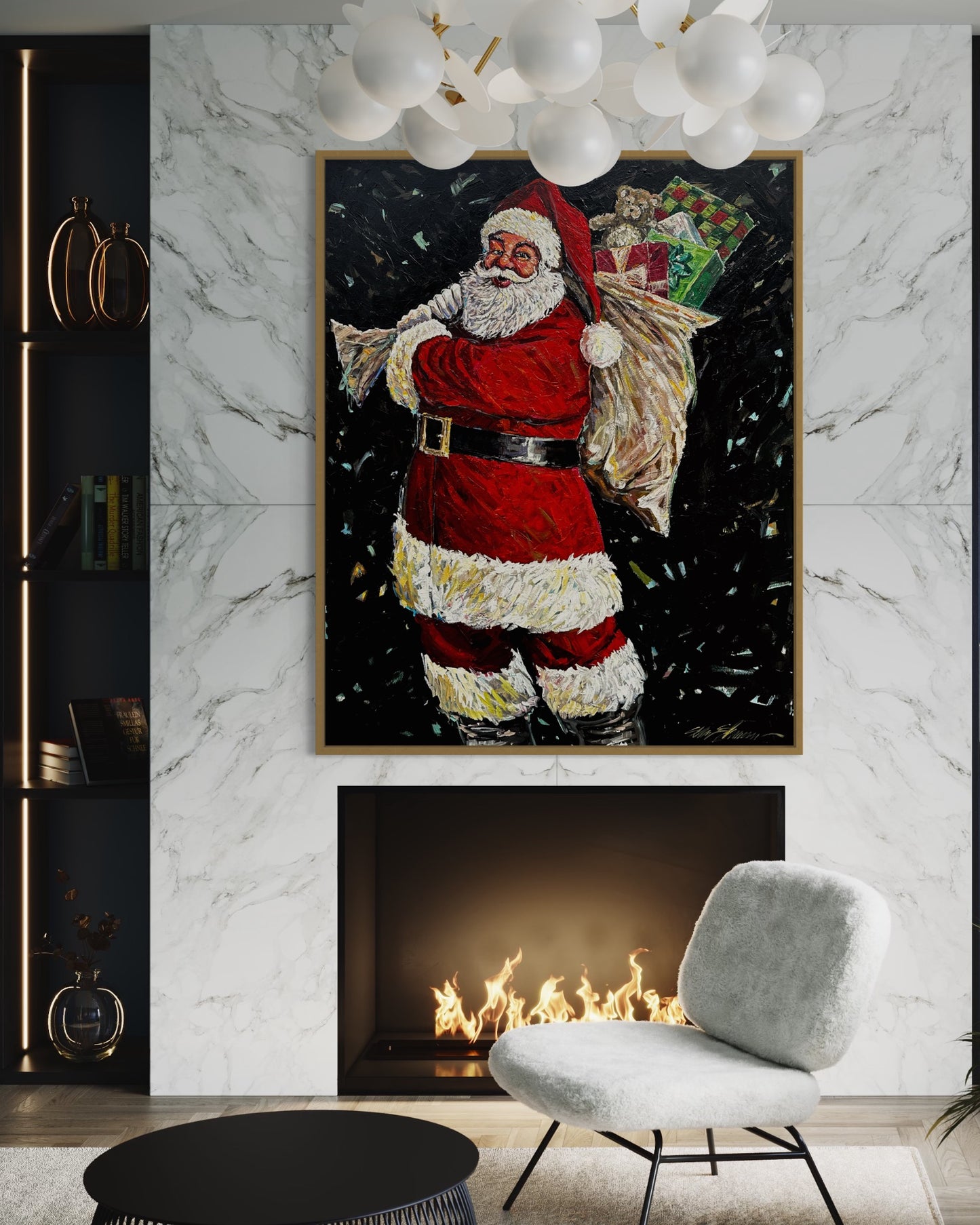 Santa with Gifts 48x60