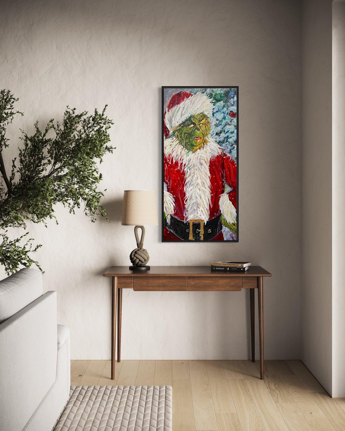 Grinch in the Snow 24x48”