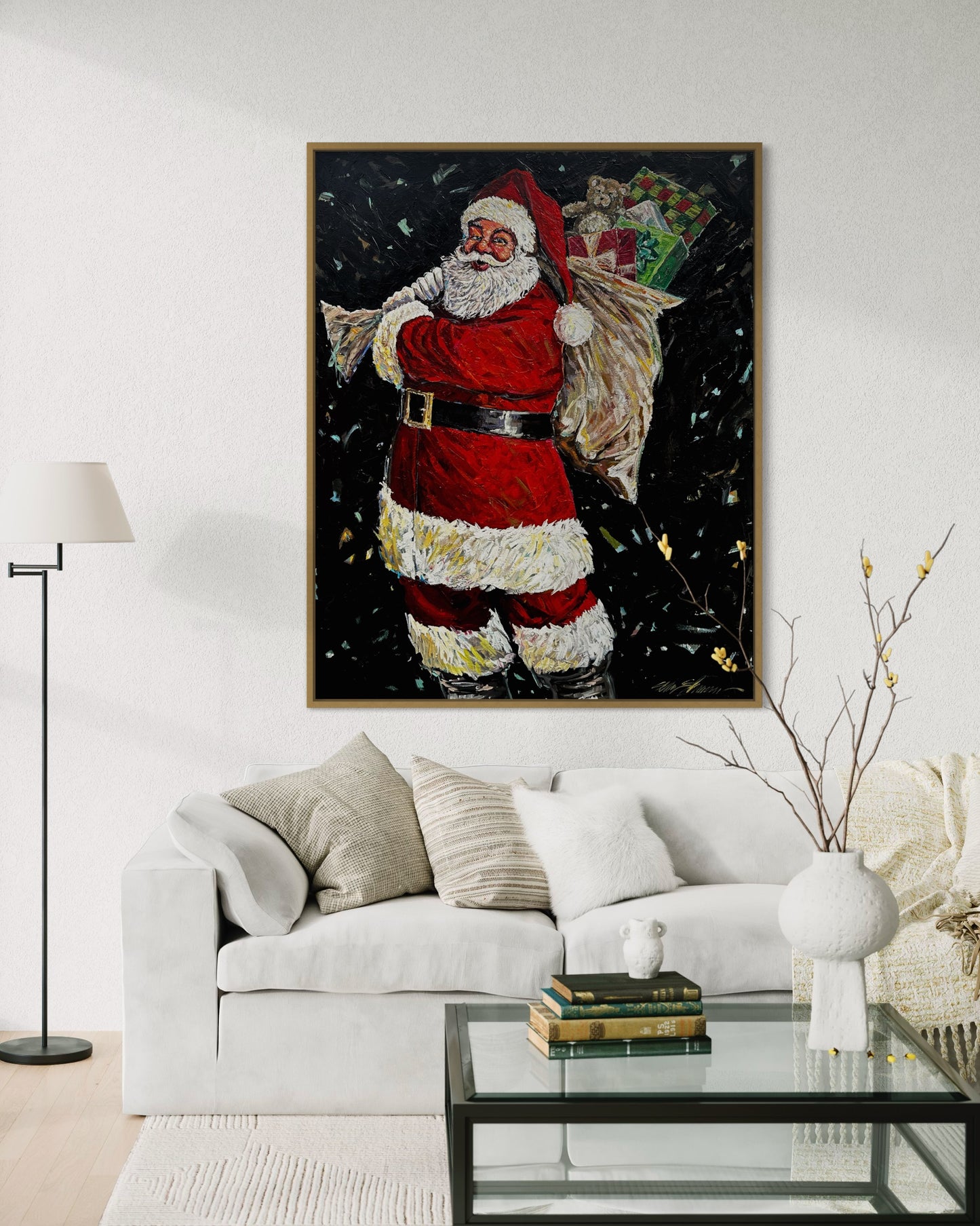 Santa with Gifts 48x60