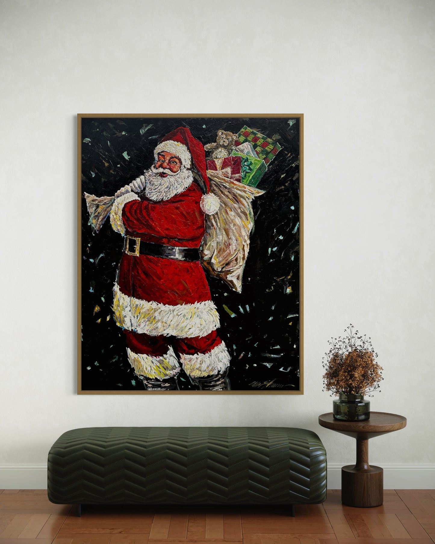 Santa with Gifts 48x60