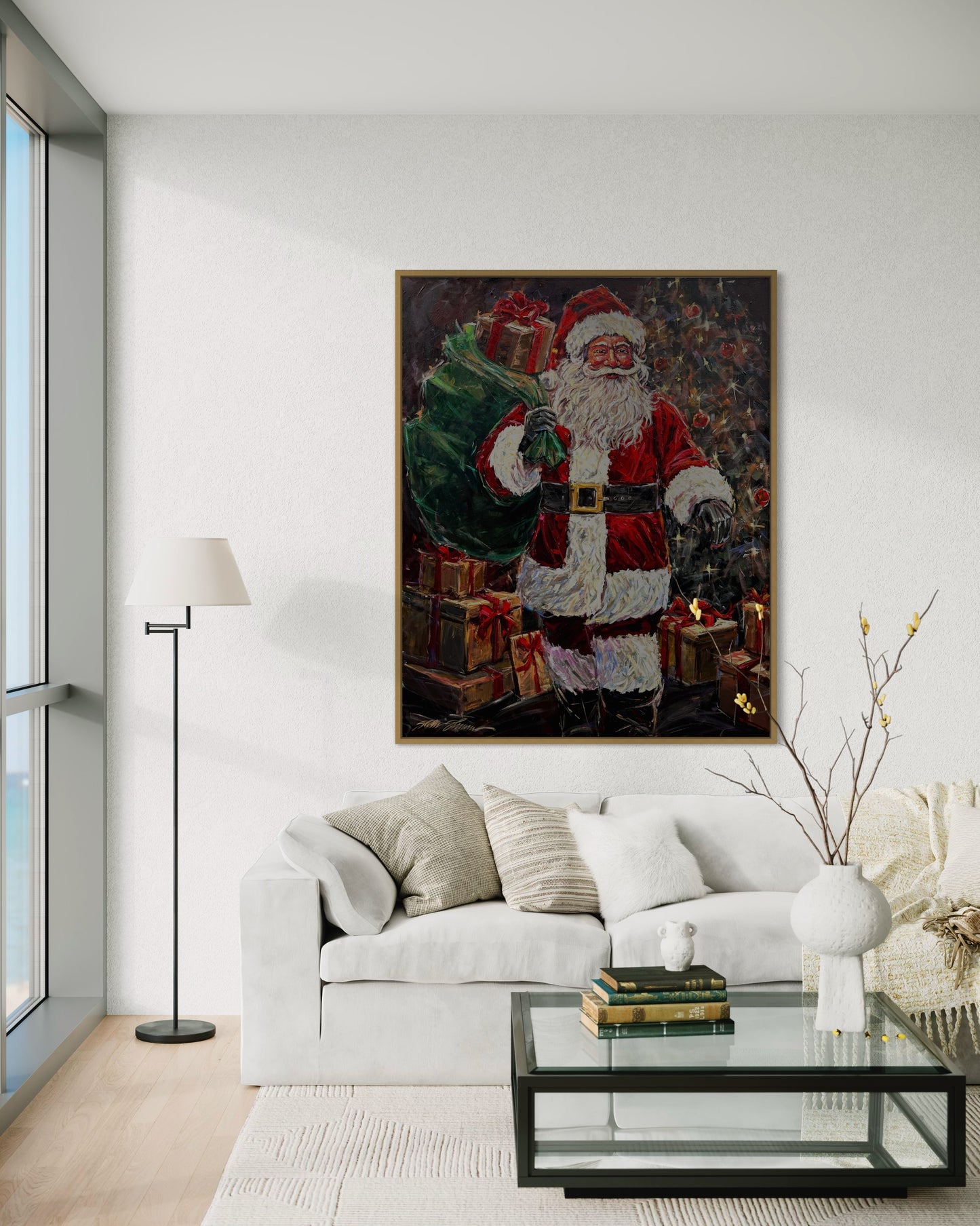 Santa with Swag in his Bag 48x60