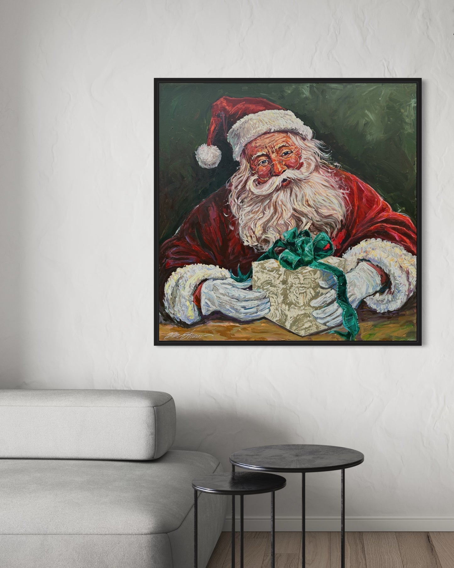 Santa with present 48x48”