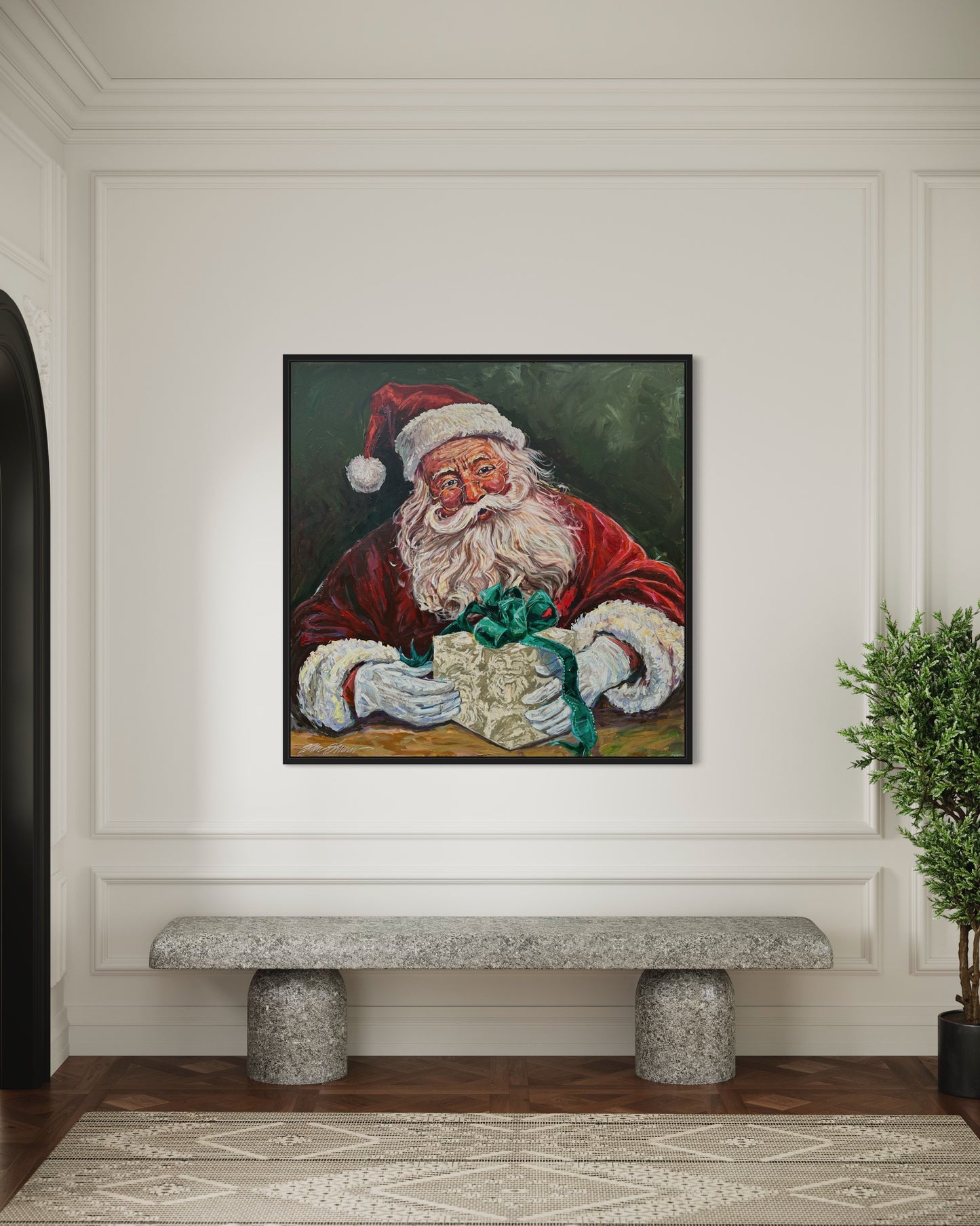 Santa with present 48x48”