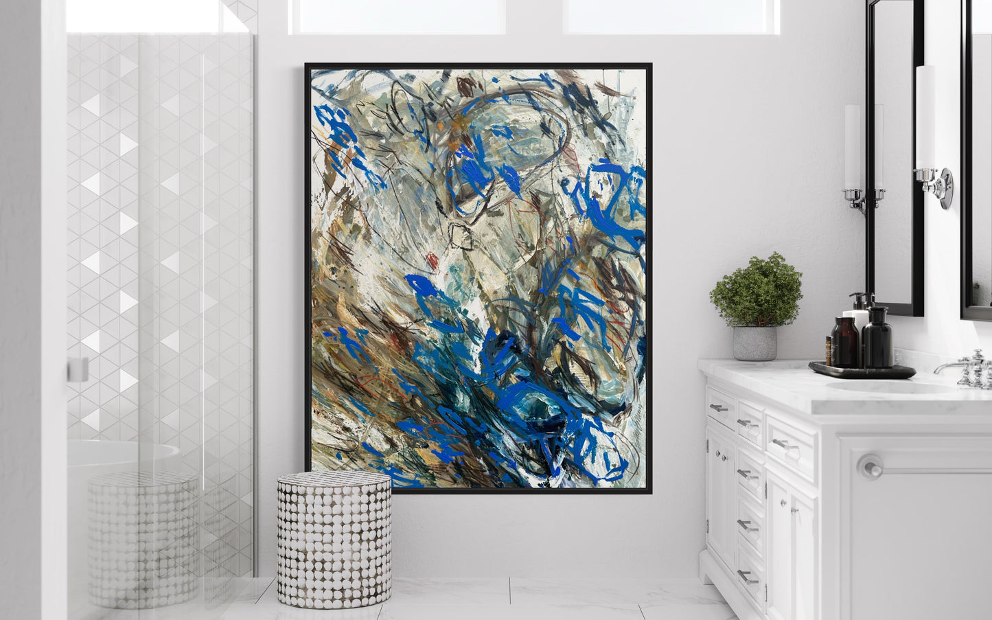 48x60” Blue Abstract III