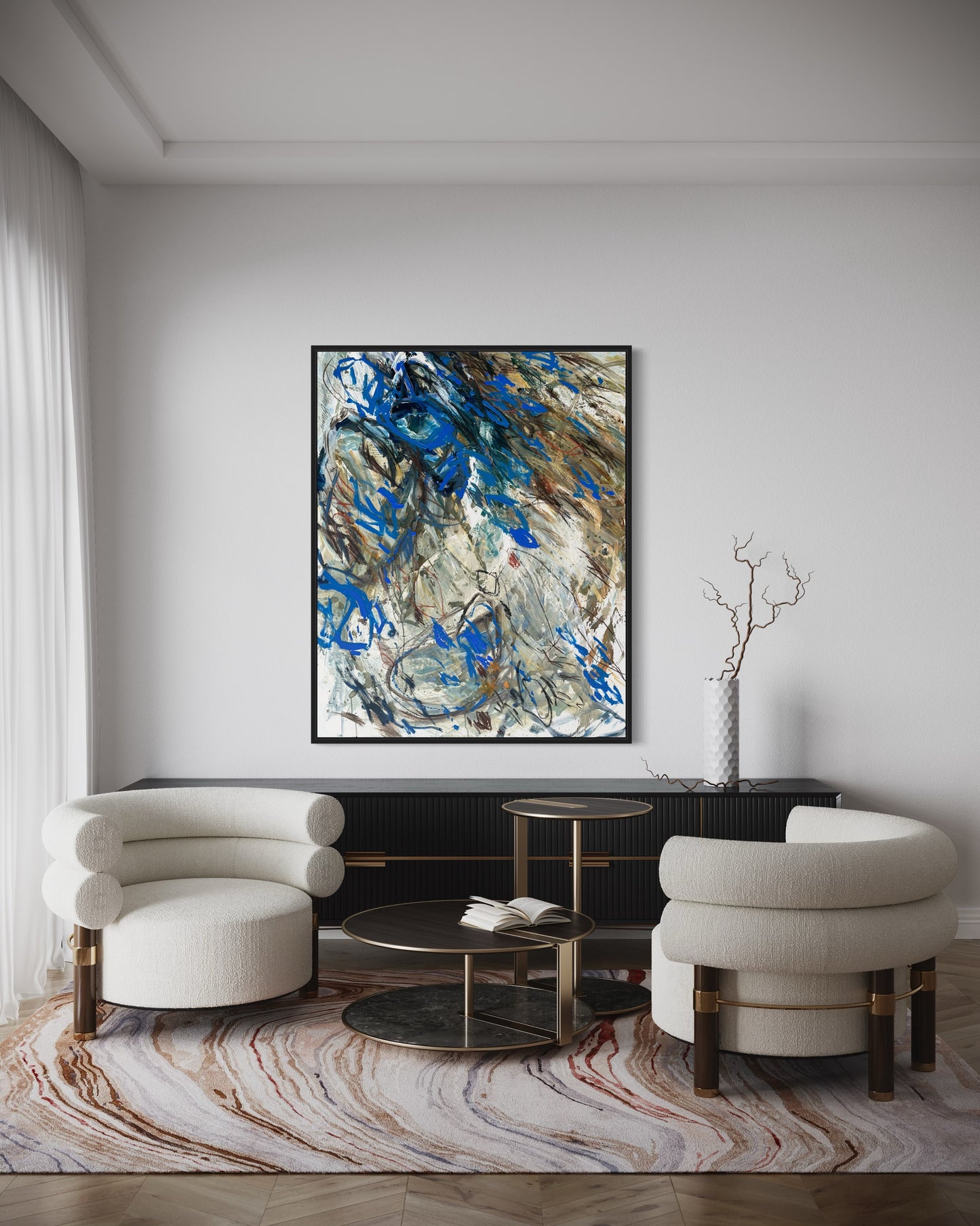 48x60” Blue Abstract III