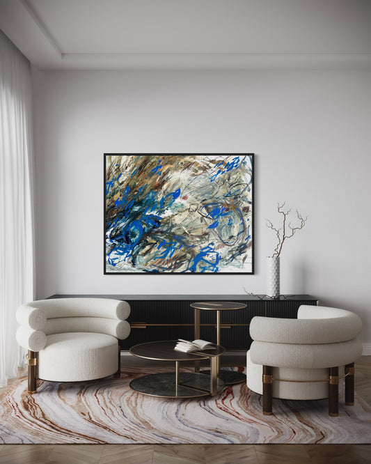 48x60” Blue Abstract III